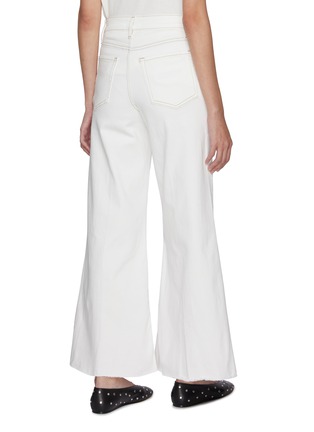 Back View - Click To Enlarge - FRAME - Le Palazzo Cropped Flared Jeans