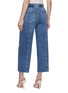 Back View - Click To Enlarge - FRAME - Braided Waist Cropped Jeans