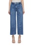 Main View - Click To Enlarge - FRAME - Braided Waist Cropped Jeans