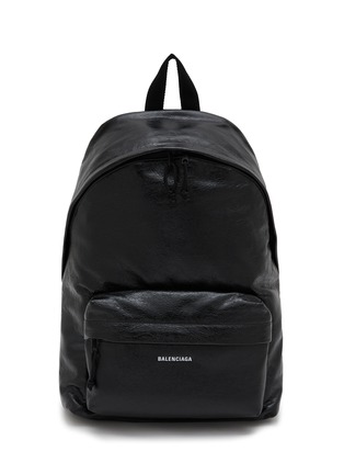 Main View - Click To Enlarge - BALENCIAGA - Explorer Crinkled Leather Backpack