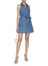 Figure View - Click To Enlarge - ALICE & OLIVIA - Miranda Sleeveless Mini Denim Dress
