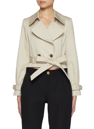 Main View - Click To Enlarge - ALICE & OLIVIA - Hayley Cropped Trench Jacket
