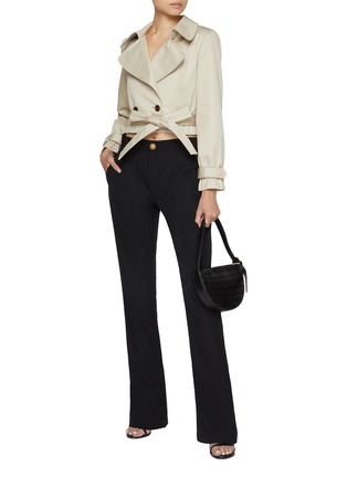Figure View - Click To Enlarge - ALICE & OLIVIA - Hayley Cropped Trench Jacket
