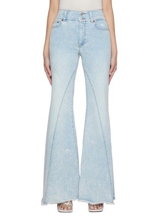 Main View - Click To Enlarge - ALICE & OLIVIA - Beautiful Seamed Wide Leg Jeans