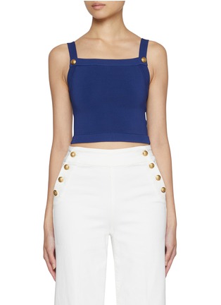 Main View - Click To Enlarge - ALICE & OLIVIA - Dandi Button Embellished Tank Top