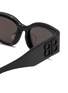 Detail View - Click To Enlarge - BALENCIAGA - Logo Acetate Round Sunglasses