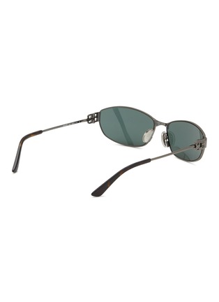 Figure View - Click To Enlarge - BALENCIAGA - Logo Metal Rectangle Sunglasses