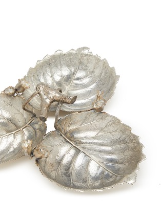 Detail View - Click To Enlarge - BUCCELLATI - Nature Large 3 Hazel Leaves Sterling Silver Centrepiece