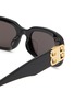 Detail View - Click To Enlarge - BALENCIAGA - Logo Acetate Rectangle Sunglasses