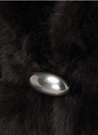  - ALEXANDERWANG - Metal Logo Plate Chubby Fur Coat