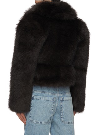 Back View - Click To Enlarge - ALEXANDERWANG - Metal Logo Plate Chubby Fur Coat