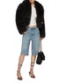 Figure View - Click To Enlarge - ALEXANDERWANG - Metal Logo Plate Chubby Fur Coat