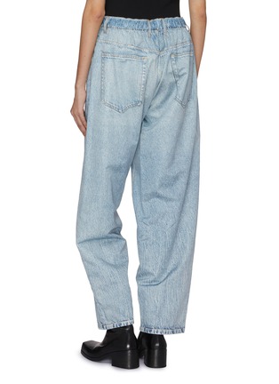 Back View - Click To Enlarge - ALEXANDER WANG - Elasticated Waist Light-Washed Jeans