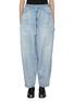 Main View - Click To Enlarge - ALEXANDER WANG - Elasticated Waist Light-Washed Jeans