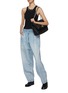 Figure View - Click To Enlarge - ALEXANDER WANG - Elasticated Waist Light-Washed Jeans