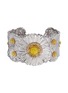 Main View - Click To Enlarge - BUCCELLATI - Blossoms Silver Fancy Diamond Agate Bangle Cuff — Size 150
