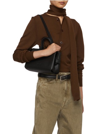 Figure View - Click To Enlarge - MARSÈLL - Mini Orizzonte Leather Shoulder Bag