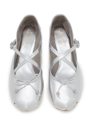 Detail View - Click To Enlarge - CIRCUS BY SAM EDELMAN SHOES - Zuri Criss Cross Leather Ballerina Flats