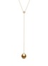 Main View - Click To Enlarge - JEWELMER - Champagne 18K Gold Golden South Sea Pearl Diamond Necklace