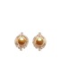 Main View - Click To Enlarge - JEWELMER - Madame de Pompadour 18K Gold Golden South Sea Pearl Diamond Earrings