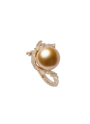 Main View - Click To Enlarge - JEWELMER - Zen 18K Gold Golden South Sea Pearl Ring — Size 52