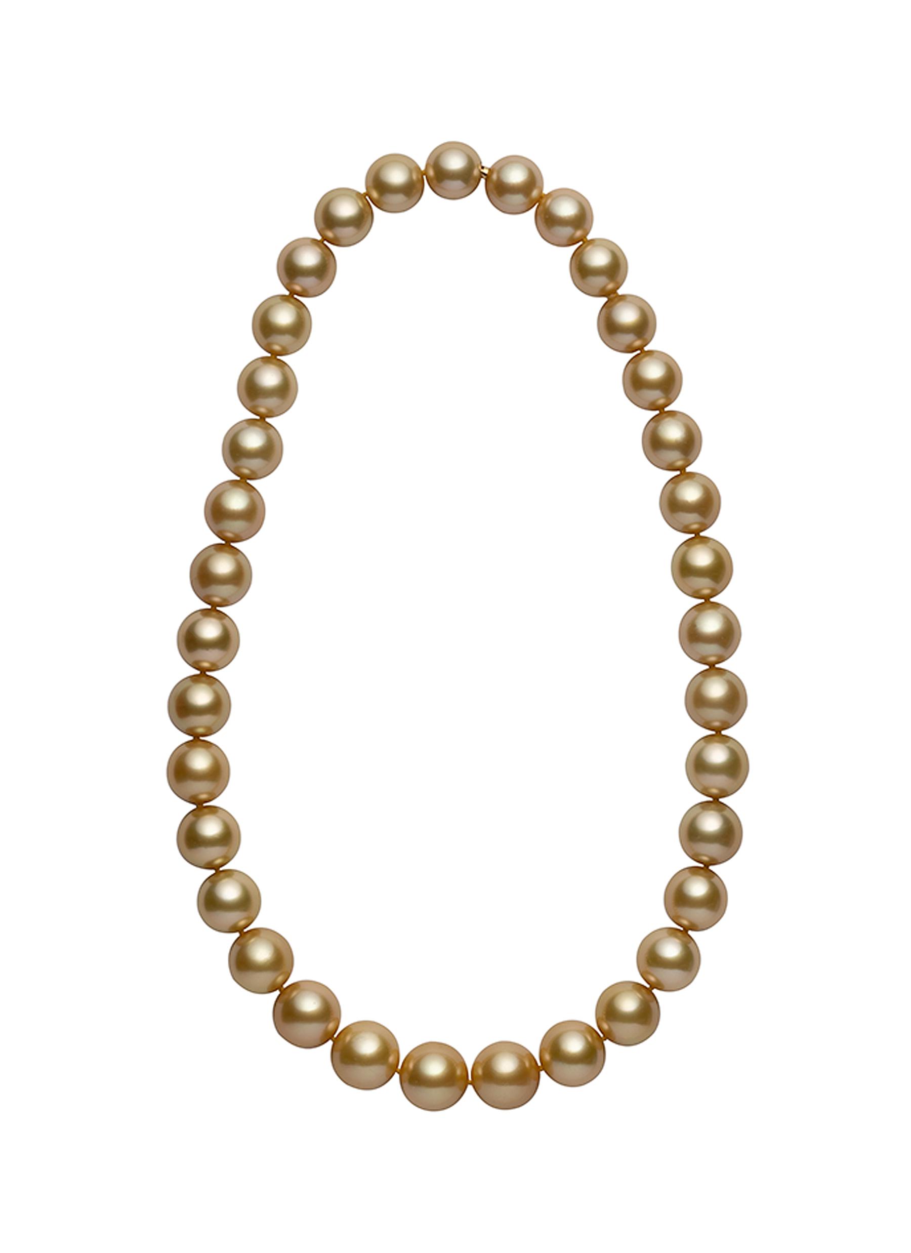 JEWELMER | Les Classiques 18K Gold Golden South Sea Pearl Necklace — 18\