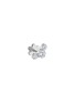 MARIA TASH 18K White Gold Invisible Set Three Diamond Curve Single Stud Earring