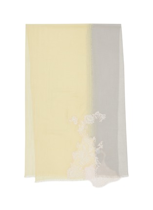 Main View - Click To Enlarge - LANE'S - Lace Appliqué Cashmere Silk Scarf