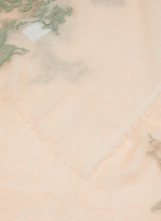 Detail View - Click To Enlarge - LANE'S - Lace Appliqué Cashmere Silk Scarf