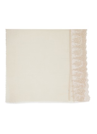 Main View - Click To Enlarge - LANE'S - Lace Trim Cashmere Silk Scarf