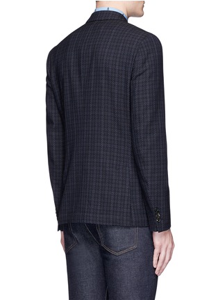 Back View - Click To Enlarge - PAUL SMITH - 'Soho' check texture hopsack soft blazer