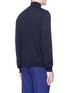 Back View - Click To Enlarge - PAUL SMITH - Contrast trim Merino wool zip cardigan