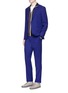 Figure View - Click To Enlarge - PAUL SMITH - Contrast trim Merino wool zip cardigan