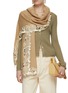 Figure View - Click To Enlarge - JANAVI - Floral Cut Embroidered Merino Wool Scarf