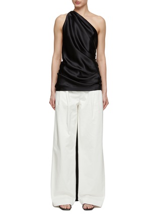 Main View - Click To Enlarge - TOVE - Asymmetrical Backless Silk Top
