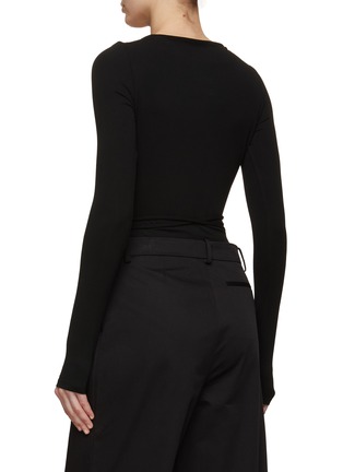 Back View - Click To Enlarge - TOVE - Keyhole Long Sleeve Bodysuit