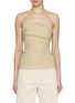 Main View - Click To Enlarge - TOVE - Draped Linen Tube Top