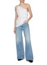 Figure View - Click To Enlarge - TOVE - Draped Backless One Shoulder Linen Top