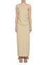 Main View - Click To Enlarge - TOVE - Draped Backless One Shoulder Linen Dress