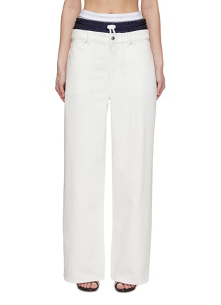 Main View - Click To Enlarge - ALEXANDER WANG - Tri—Layer Wide Leg Jeans