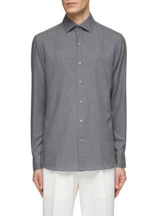 Main View - Click To Enlarge - ZEGNA - Spread Collar Shirt