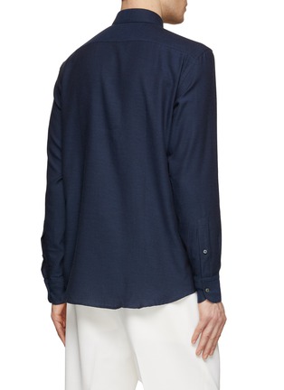 Back View - Click To Enlarge - ZEGNA - Spread Collar Shirt