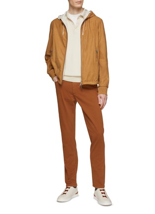 Figure View - Click To Enlarge - ZEGNA - Dyed Stretch Gabardine Jeans