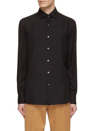 Main View - Click To Enlarge - ZEGNA - Cashmere Cotton Shirt