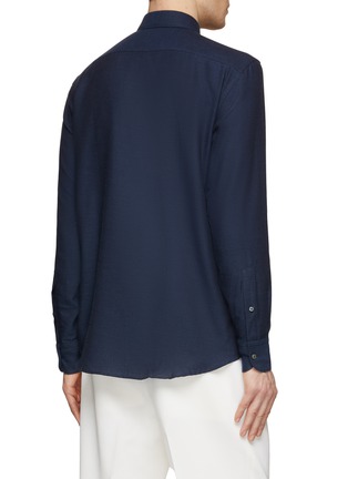 Back View - Click To Enlarge - ZEGNA - Spread Collar Shirt