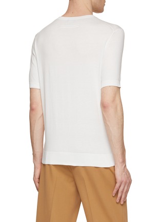 Back View - Click To Enlarge - ZEGNA - Cotton Knitted T-Shirt