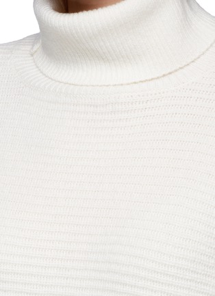 Detail View - Click To Enlarge - MO&CO. EDITION 10 - Horizontal rib knit turtleneck sweater