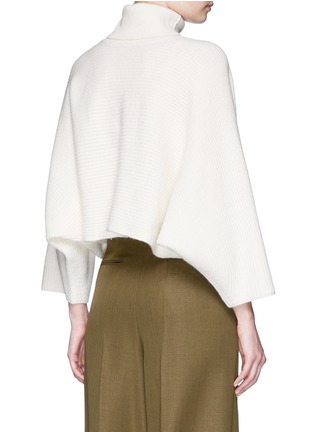 Back View - Click To Enlarge - MO&CO. EDITION 10 - Horizontal rib knit turtleneck sweater