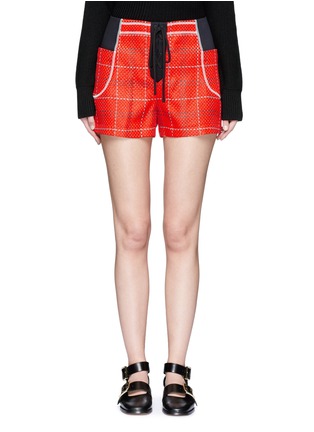 Main View - Click To Enlarge - 3.1 PHILLIP LIM - Surf plaid lace-up shorts