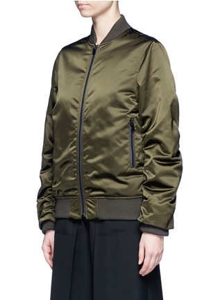 Front View - Click To Enlarge - ACNE STUDIOS - 'Leia' satin bomber jacket
